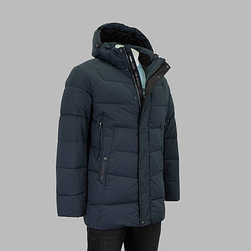 Куртка чоловіча BLACK VINYL (зимова) C23-2253 Т.СИНЯ 100% поліестер. Утеплювач: Біо пух 56(Р)