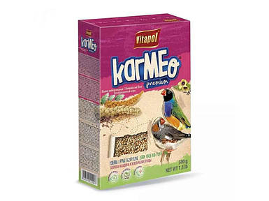 Корм для папуг 500г KARMEO преміум для зебрових амадинів та екзотичних птахів, 2303 ТМ VITAPOL FG
