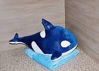 Игрушка плед подушка 3 в 1 акула, мягкая игрушка-одеяло, игрушка с пледом в середине, игрушка трансформер