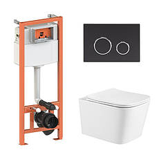 Готове рішення Qtap для ванної кімнати: підвісний унітаз Crow Ultra Quiet + комплект інсталяції Nest 4 в 1