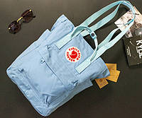 Женская сумка-рюкзак Kanken голубого цвета размер 30х27х12 см