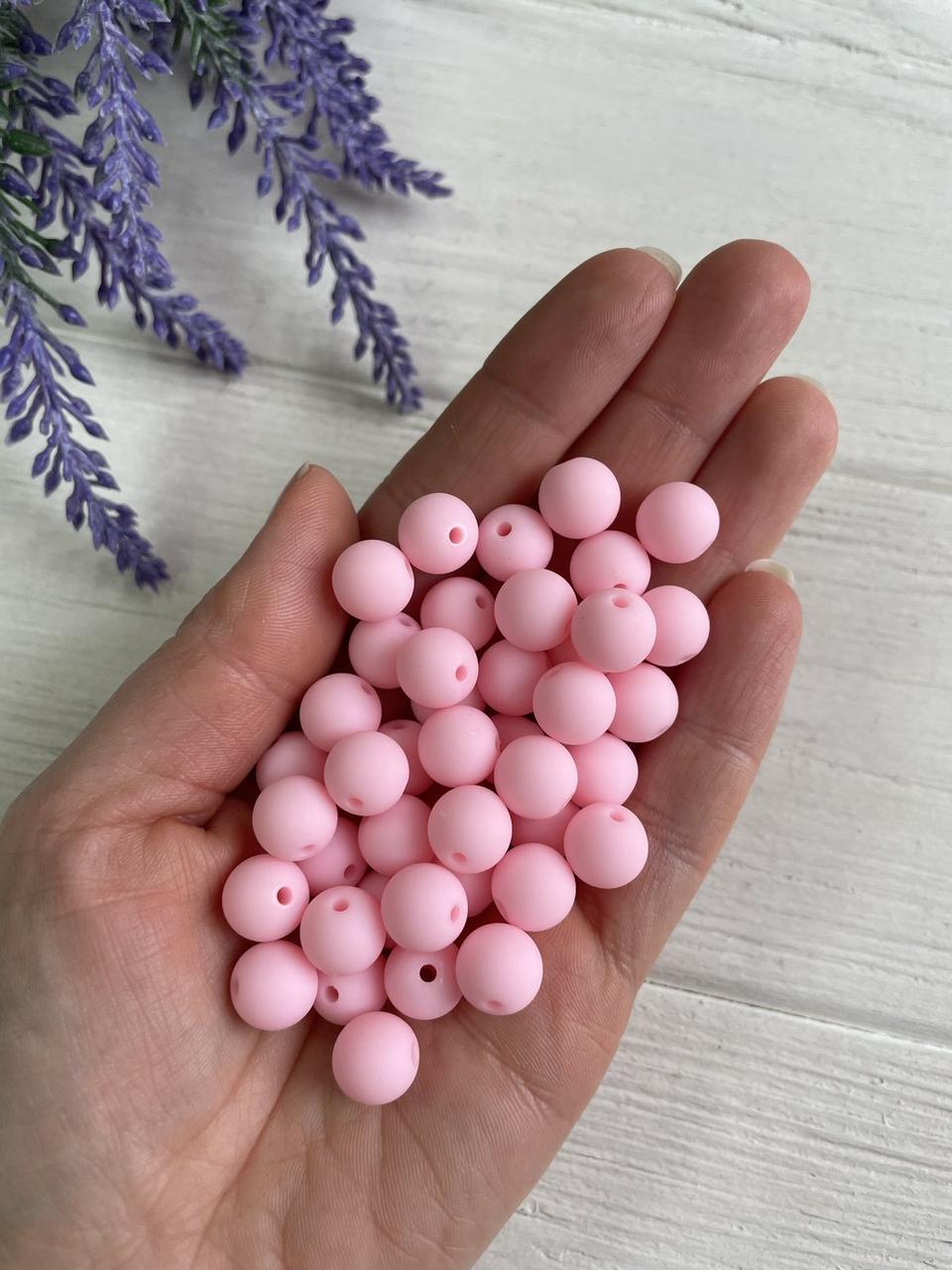 Бусини " Зефірні " 10 мм,  рожеві  500 грам