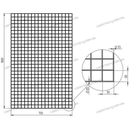 Сітка торговельна 75х100 см (осередок 50х50 мм, D3.5 мм), фото 2