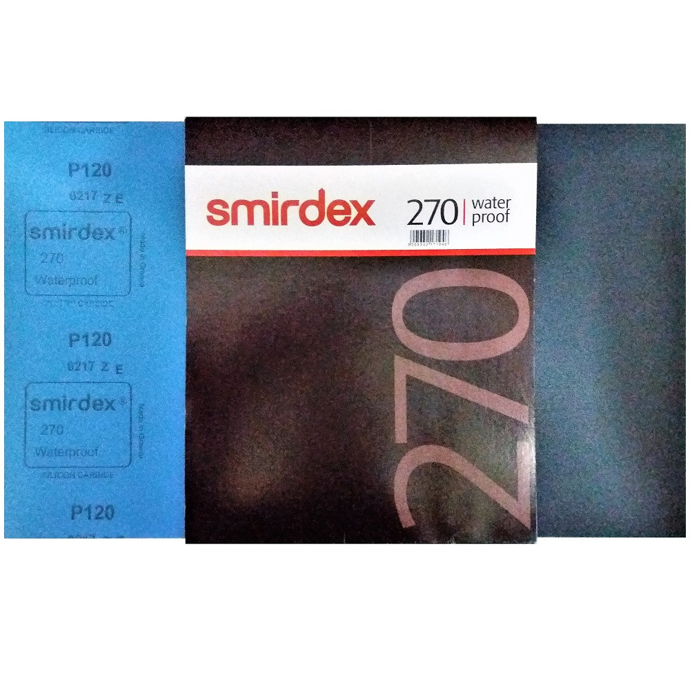 Абразивний водостійкий аркуш P120 на папері Smirdex 270 28×23см
