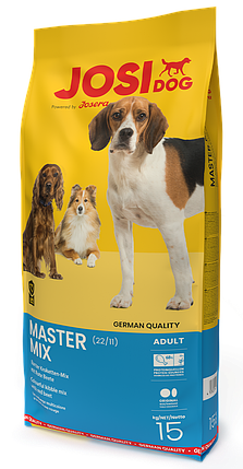 Сухий корм Josera JosiDog Master Mix з різнокольоровими крокетами та столовим буряком 15 кг, фото 1