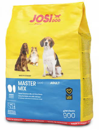 Сухий корм Josera JosiDog Master Mix з різнокольоровими крокетами та столовим буряком 900 г, фото 1