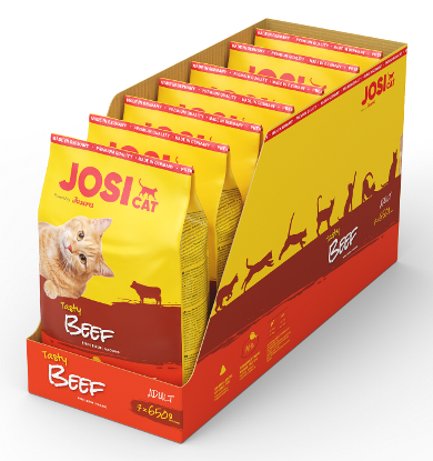 Josera JosiCat Tasty Beef для дорослих кішок з яловичиною 7 * 650 г (4,55 кг), фото 1