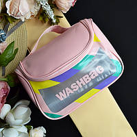 Женская косметичка водонепроницаемая "WASHBAG" Размер: 21х13х21 см Розовый