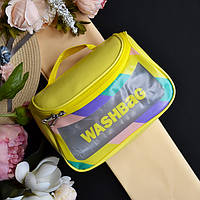 Женская косметичка водонепроницаемая "WASHBAG" Размер: 21х13х21 см Желтый