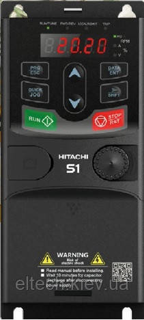 Частотний перетворювач. Перетворювач частоти Hitachi. S1-00055SFE 1x230В, 0,75/1,1кВт, 4,2/5,5A., фото 1