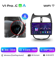 Junsun 4G Android магнітола для Peugeot 206 2001 - 2008 2ГБ+32 тип А