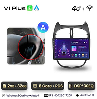 Junsun 4G Android магнітола для Peugeot 206 2001 - 2008 2ГБ + 32 4G тип А