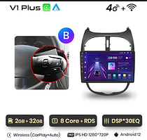 Junsun 4G Android магнітола для Peugeot 206 2001 - 2008 2ГБ + 32 4G тип В