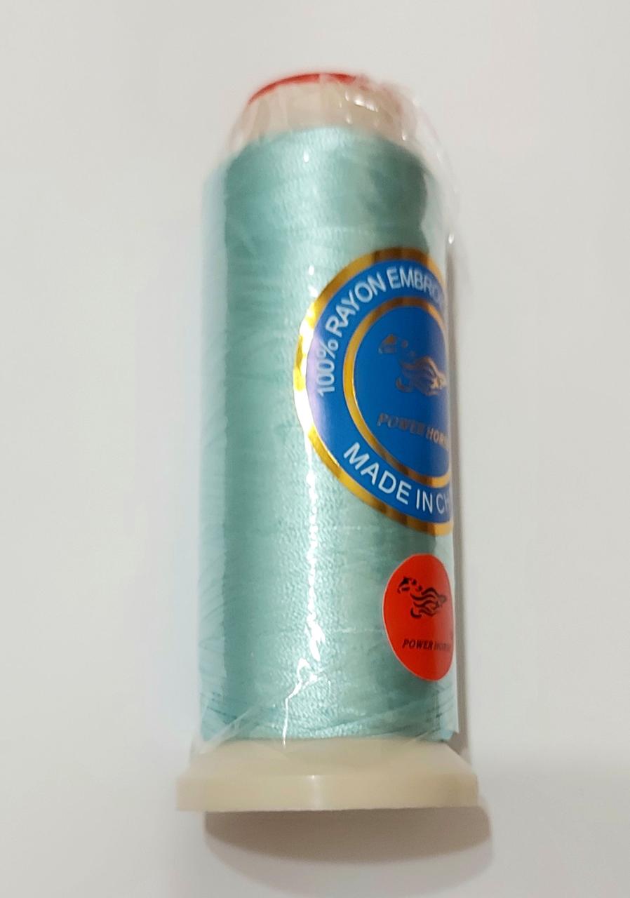 Нитки для машинної вишивки 100% віскоза (100% rayon) 3000 ярдів, №342, бірюза світлий