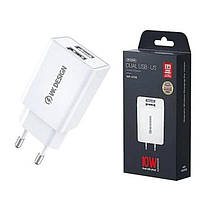 Сетевое зарядное устройство REMAX WK Design 10W/2A 2xUSB White (WP-U119)