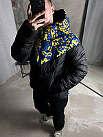 Пуховик мужской зимний до -25 С Patriot с капюшоном черный Парка мужская зимняя Куртка Люкс качества