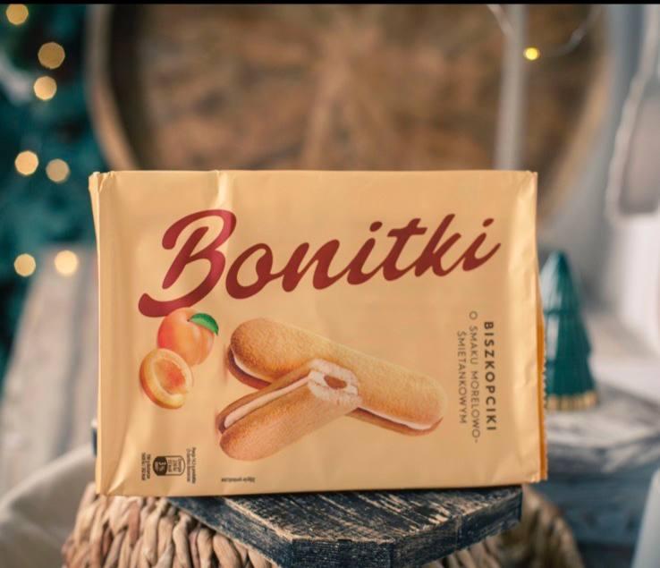 Печиво сендвіч з абрикосом Bonitki 170g. Польща