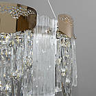 Світлодіодна кришталева люстра 55 Вт колір каркасу золотий D-0263-600G, фото 2