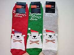 Шкарпетки жіночі махра 🎅 "Санта любить тебе"