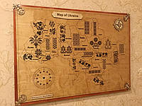 Карта Украины картина. Деревянная карта на стену