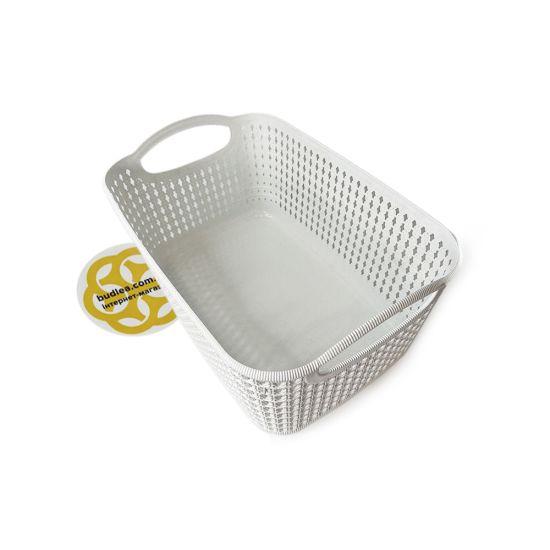 Кошик для брудних речей у ванну прямокутний, білий SNMZ, фото 1