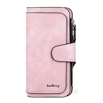 Жіночий гаманець замшевий (19х10,5х2 см) Baellerry Forever, Пудра / Клатч жіночий / Жіночий гаманець