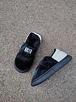 Уггі дутики двокольорові ЧОРНІ з білим на чорній гнучкій високій підошві, фото 2