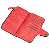 Стильний замшевий гаманець клатч (19 х 10,5 х 2 см) Baellerry Forever Кораловий / Жіночий гаманець із еко замші, фото 5