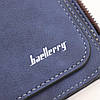 Стильний гаманець замшевий клатч (19 х 10,5 х 2 см) Baellerry Forever Темно-синій / Жіночий гаманець з еко замші, фото 5