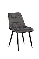 Стілець N-46 м'який на металевих ніжках, сірий