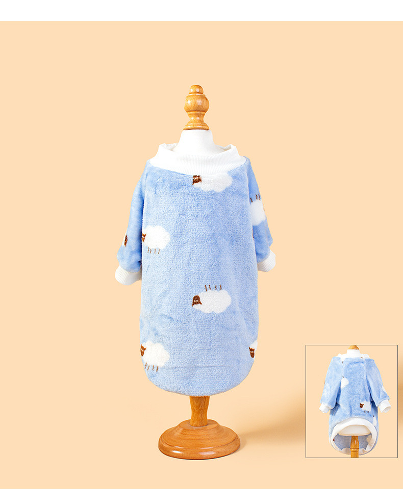 Махрова кофта для собак Pet Style "Баранчик" Блакитний XS