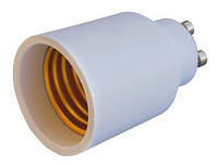 Переходник e.lamp adapter.GU10/Е27.white, с патрона GU10 на Е27, пластиковый