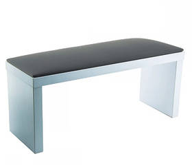 Підлокітник манікюрний на білих ніжках ламінованих м'який графітовий, підставка для рук для манікюру.