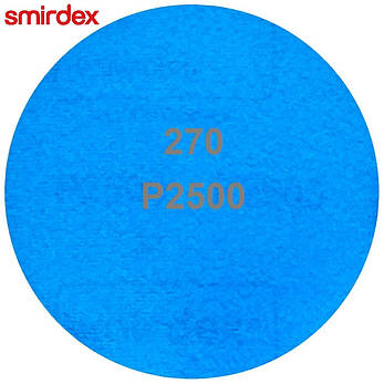 Абразивний водостійкий диск P2500 d125мм на папері з липучкою Velcro Smirdex 270 Velour 1шт., фото 3