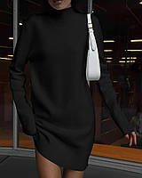 Женское теплое платье из трикотажной ткани с добавлением ангоры размеры 42-52
