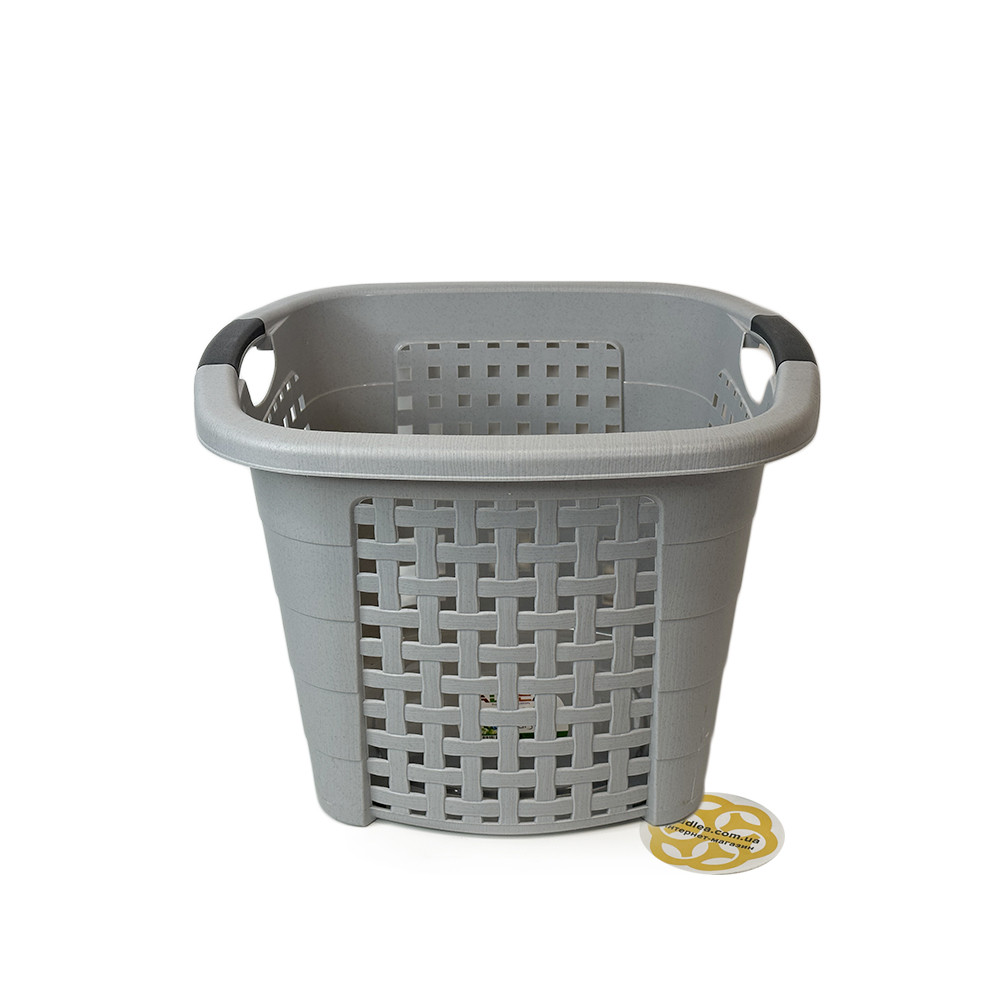 Універсальний контейнер для білизни RATTAN квадратний, сірий SNMZ, фото 1