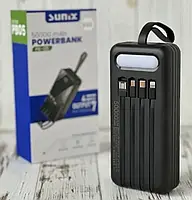 Повербанк с фонариком и кабелями для зарядки внешних устройств, Power Bank SUNIX PB-05 50000mAh для навигаторо