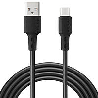 Кабель Glasscove Flex USB - Type-C 3A 1m Black (GF-AC13BK)