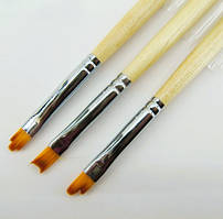 Набір для розпису нігтів 3 шт(ластівчин хвіст, сходинка, рвана пелюстка) Kolinsky