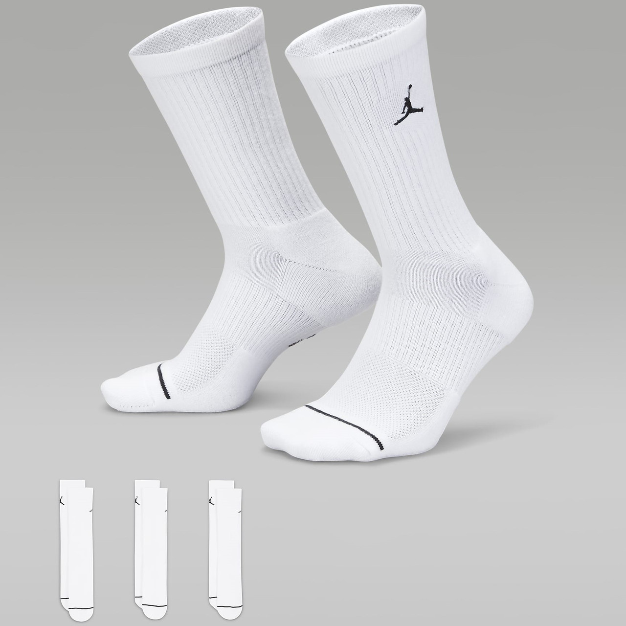 Баскетбольні шкарпетки Jordan Everyday Crew Socks білі оригінал (DX9632-100)