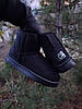 Уггі замшеві UGG короткі еко замша жіночі чорні ЗИМА чоботи черевики унісекс, фото 7
