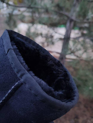 Уггі замшеві UGG короткі еко замша жіночі чорні ЗИМА, фото 4
