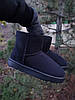 Уггі замшеві UGG короткі еко замша жіночі чорні ЗИМА чоботи черевики унісекс, фото 9