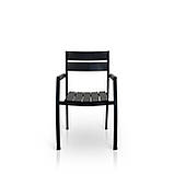 Стілець для кафе "Стела" Венге металевий, з деревом, чорний від Mix-Line, фото 6