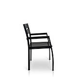 Стілець для кафе "Стела" Венге металевий, з деревом, чорний від Mix-Line, фото 2