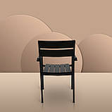 Стілець для кафе "Стела" Венге металевий, з деревом, чорний від Mix-Line, фото 8