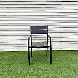 Стілець для кафе "Стела" Венге металевий, з деревом, чорний від Mix-Line, фото 10