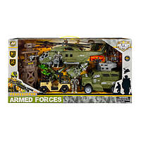 Великий військовий набір солдатик з транспортом HW-M423-2