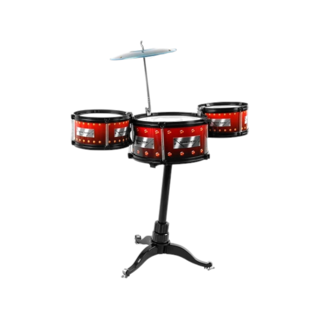 Барабанна установка зі стільчиком Jazz Drum Music World Червона