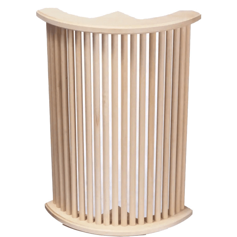 Загорода світильника кутова "Ліра" липа для лазні та сауни, фото 1